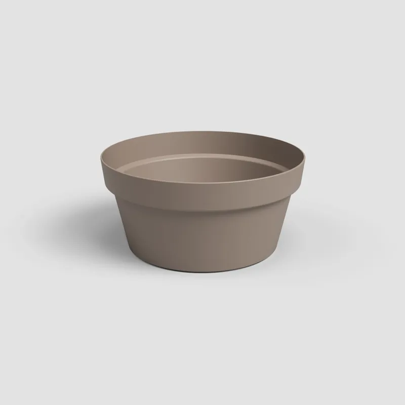 Maceta de plástico Artevasi taupe Capri bol Mejor Calidad