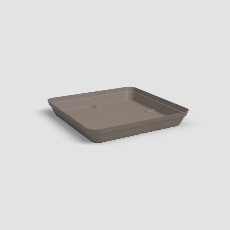 Plato de plástico Artevasi taupe Capri cuadrado Moderno