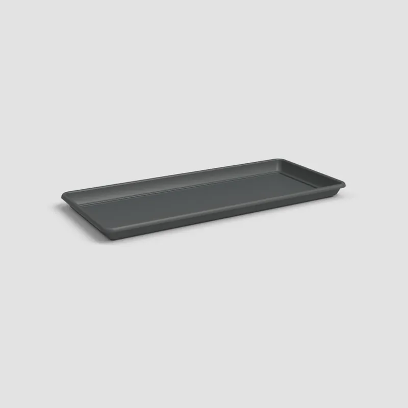 Plato de plástico Artevasi antracita Venezia rectangular Solo Hoy