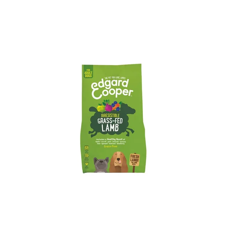 Pienso de cordero fresco con pasto sin cereales para perros adultos Edgard&Cooper Última Oportunidad