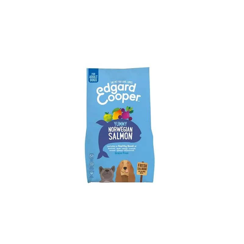 Pienso de salmón sin cereales para perros adultos Edgard&Cooper Mejor Calidad