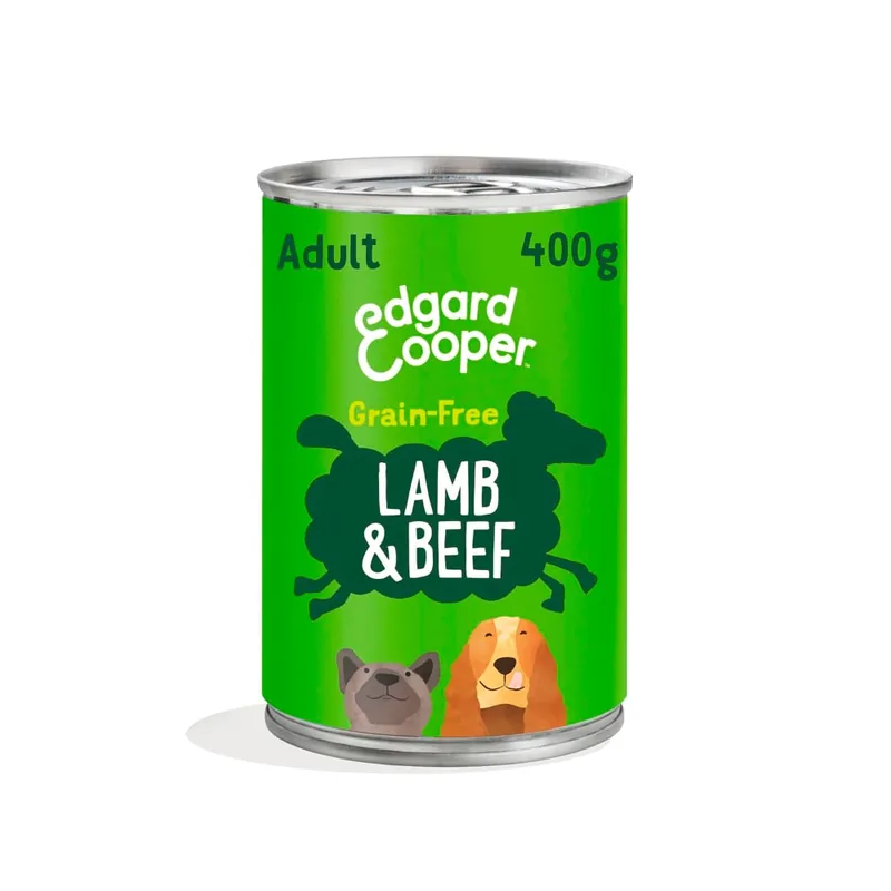 Lata de comida húmeda Grain Free - Cordero y ternera para perros adultos Edgard&Cooper Mejor Precio