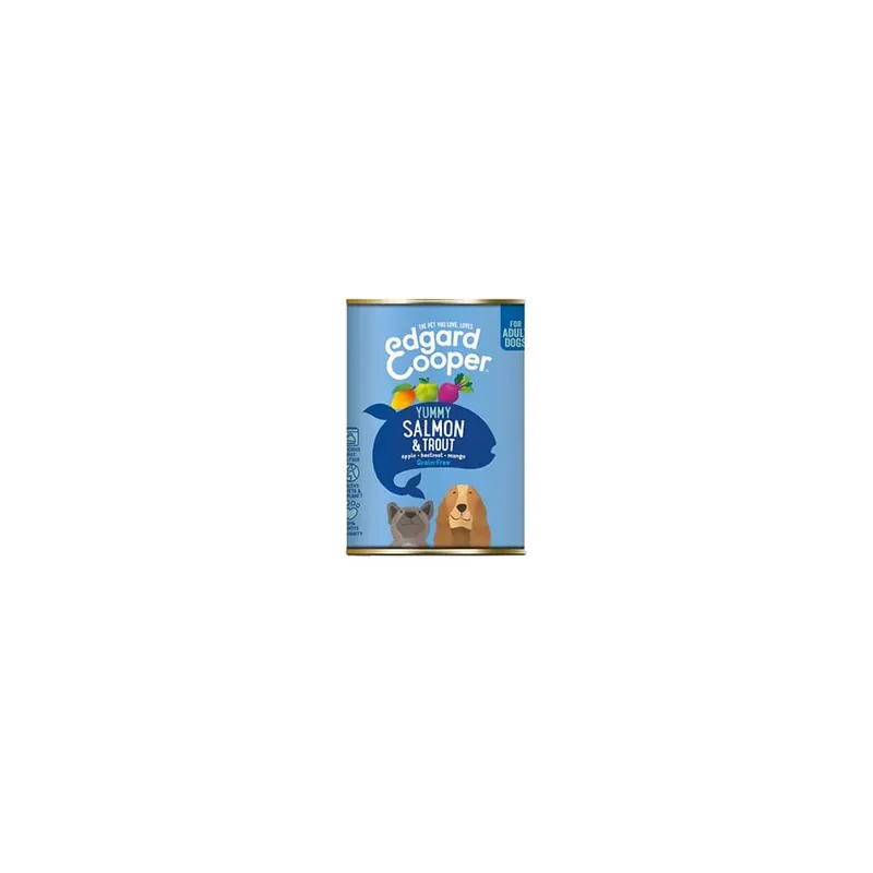 Lata de comida húmeda Grain Free - Salmón y pavo para perros adultos Edgard&Cooper No Te Lo Pierdas