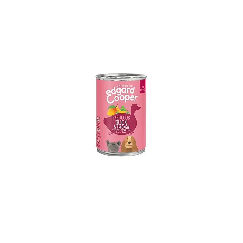 Lata de comida húmeda Grain Free - Pato y pollo para cachorros Edgard&Cooper Envío Internacional