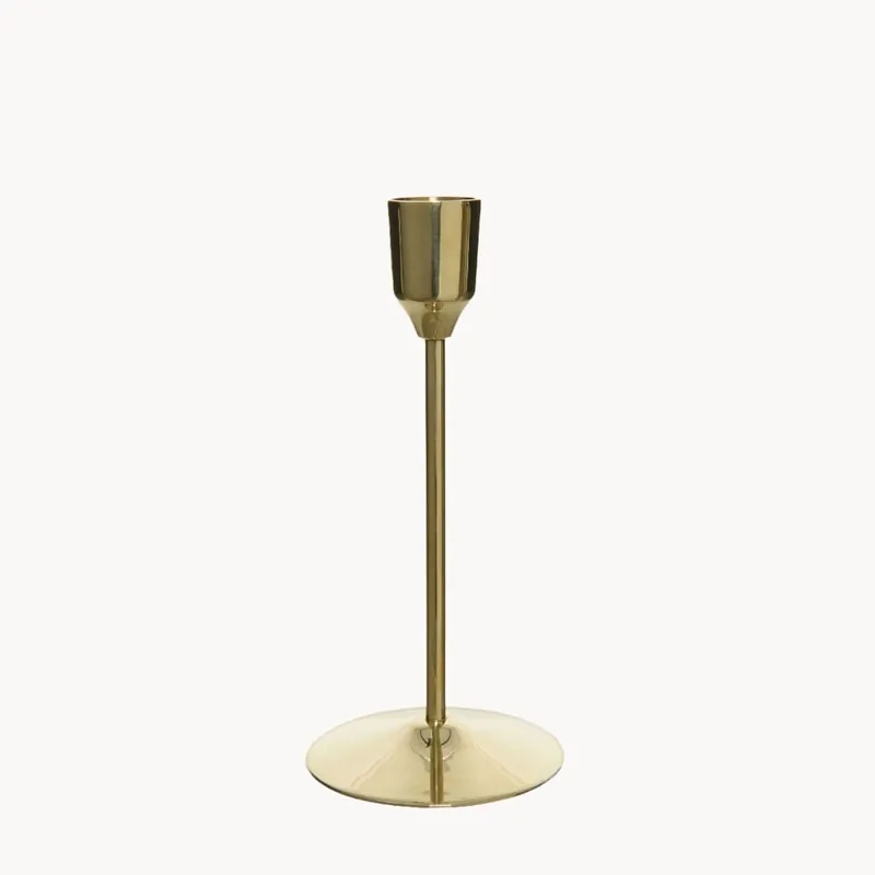 Ocasión Especial Portavelas Candelabro de Latón Dorado Ø7 cm