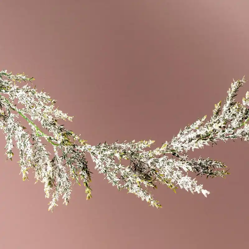 Tendencia Guirnalda artificial de hojas nevadas