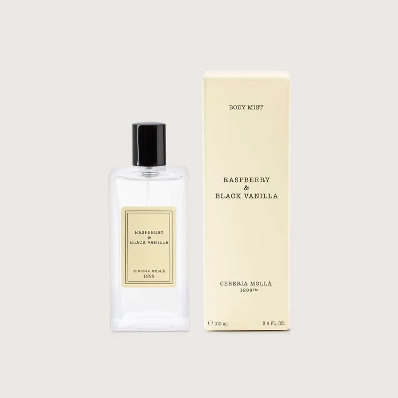 Mejor Calidad Bruma corporal perfumada Cerería Mollá Raspberry & Black Vanilla (100 ml)