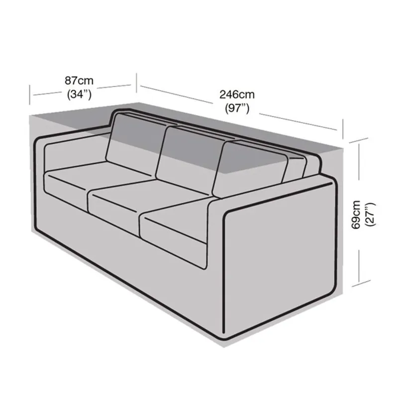 Funda Protectora para Sofá Pequeño de 3 plazas 87x246x69 cm Garantía Incluida