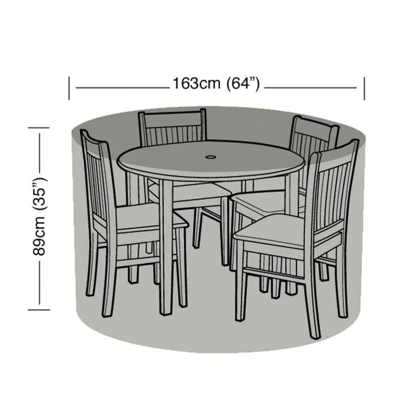 Funda Protectora para Conjunto de Mesa Redonda y 4 Sillas de Jardín ø163x89 cm Compra Hoy