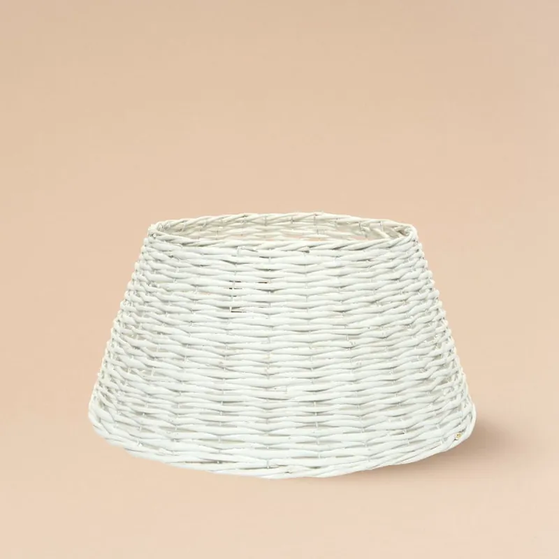 Base para Árbol de Navidad de mimbre blanco A Buen Precio