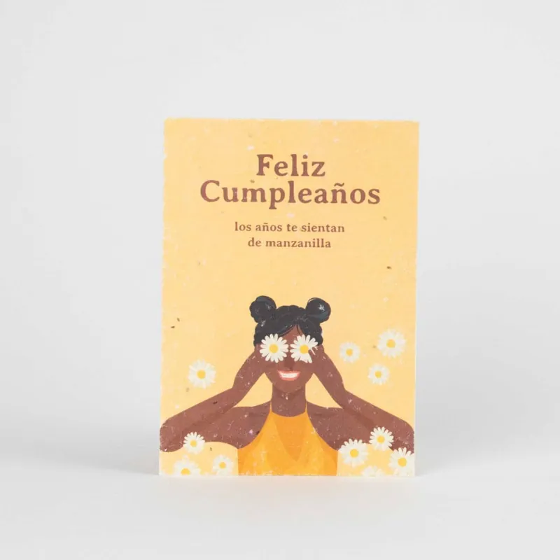 Postal Plantable "Feliz cumpleaños" Resetea Pago Seguro