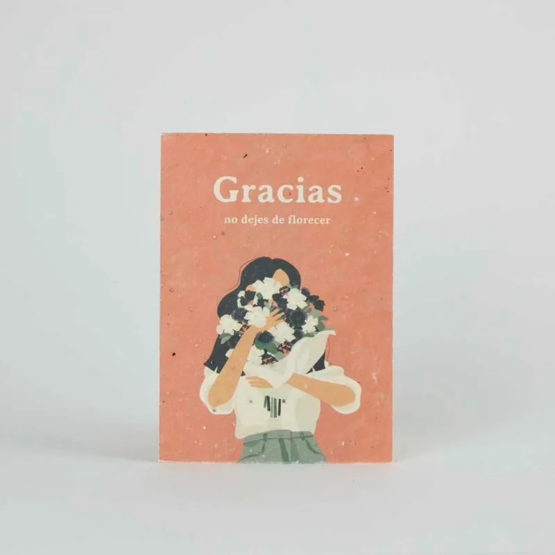 Devolución Gratuita Postal Plantable "Gracias. No dejes de florecer" Resetea