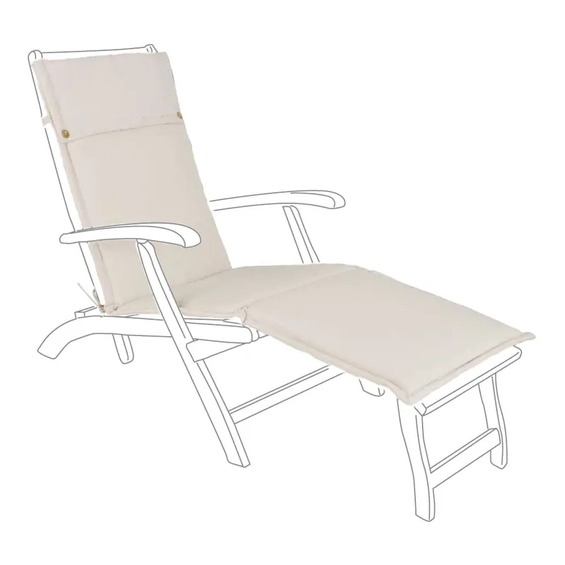 Cojín para tumbona Bizzotto SPUN natural con reposapíes Oferta De Temporada