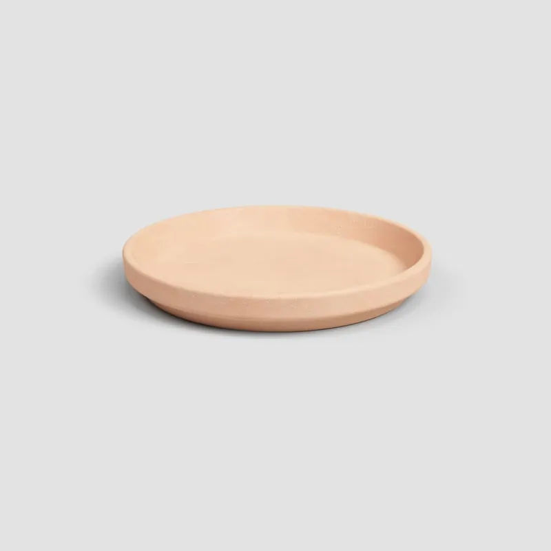 Plato de barro Artevasi beige redondo De Moda