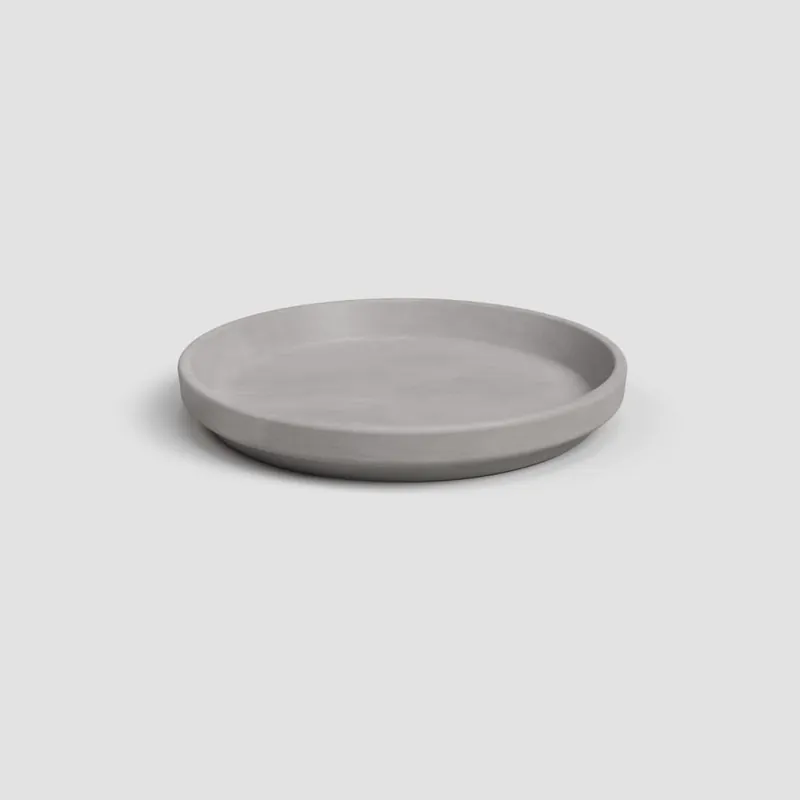 Plato de barro Artevasi gris redondo Popular