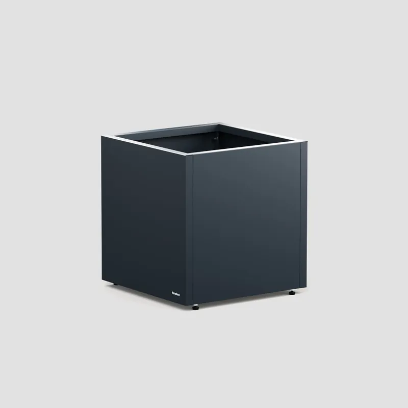 Garantía Incluida Herstera Metal Planter - Jardinera CUBE antracita