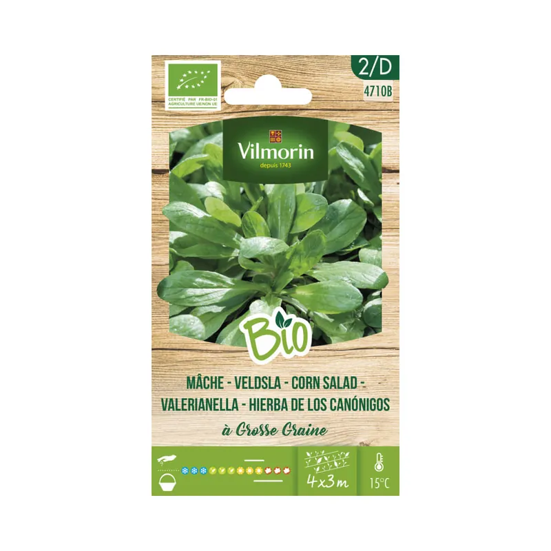 Envío Inmediato Semillas Valeriana de Grano Grande Bio Vilmorin