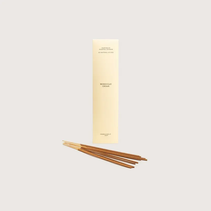 Incienso Cerería Mollá Moroccan Cedar (20 varillas) Alta Calidad