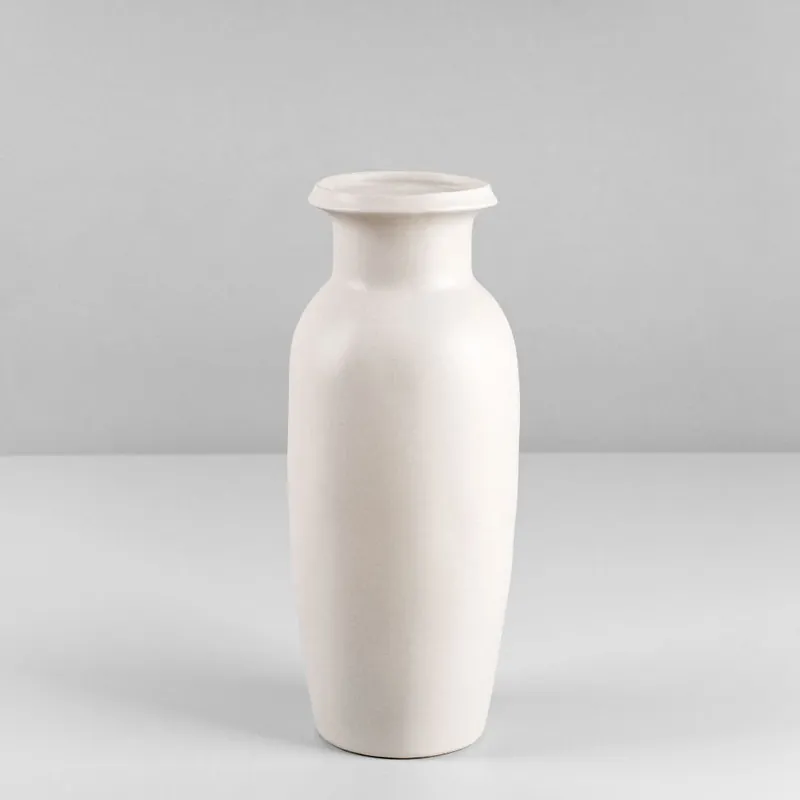 Garantía De Devolución De Dinero Jarrón Mediterranean Blanco ø13,5x33,5 cm