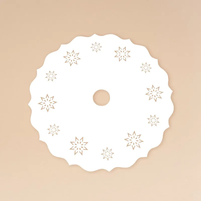 Profesional Alfombra para Árbol de Navidad copo de nieve blanco