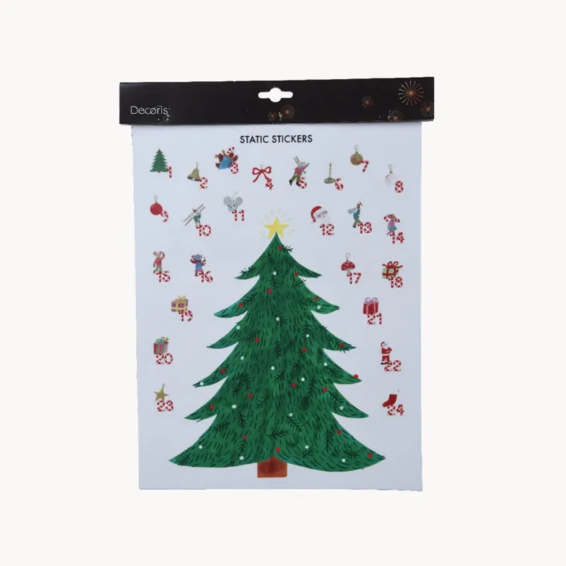 Pegatinas Adhesivas Árbol de Navidad y Calendario de Adviento (24 Unidades) Envío Internacional