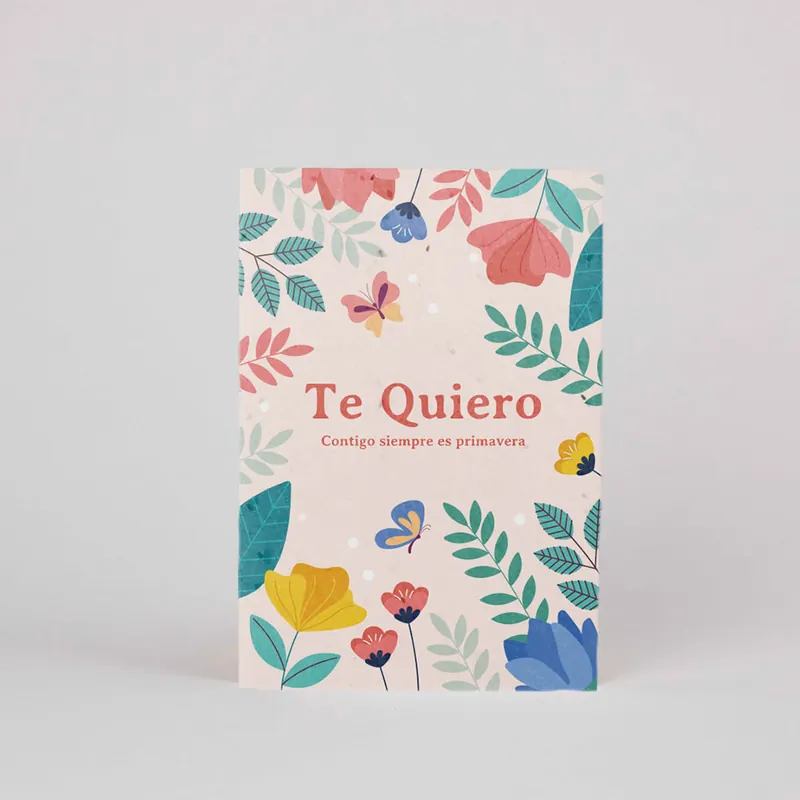 Postal Plantable "Te quiero. Contigo siempre es primavera" Resetea Compra Hoy