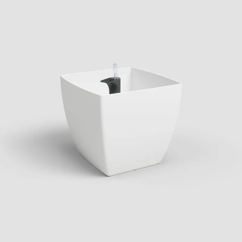 Maceta de autorriego Artevasi blanco mate Siena Precio Bajo