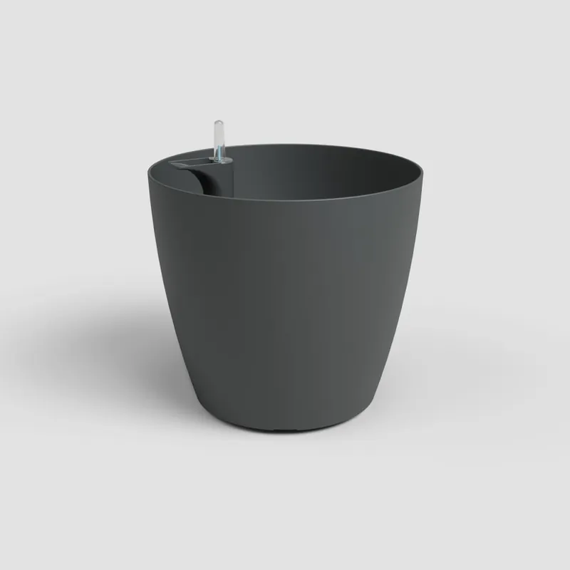 Maceta de autorriego Artevasi antracita mate San Remo Económico