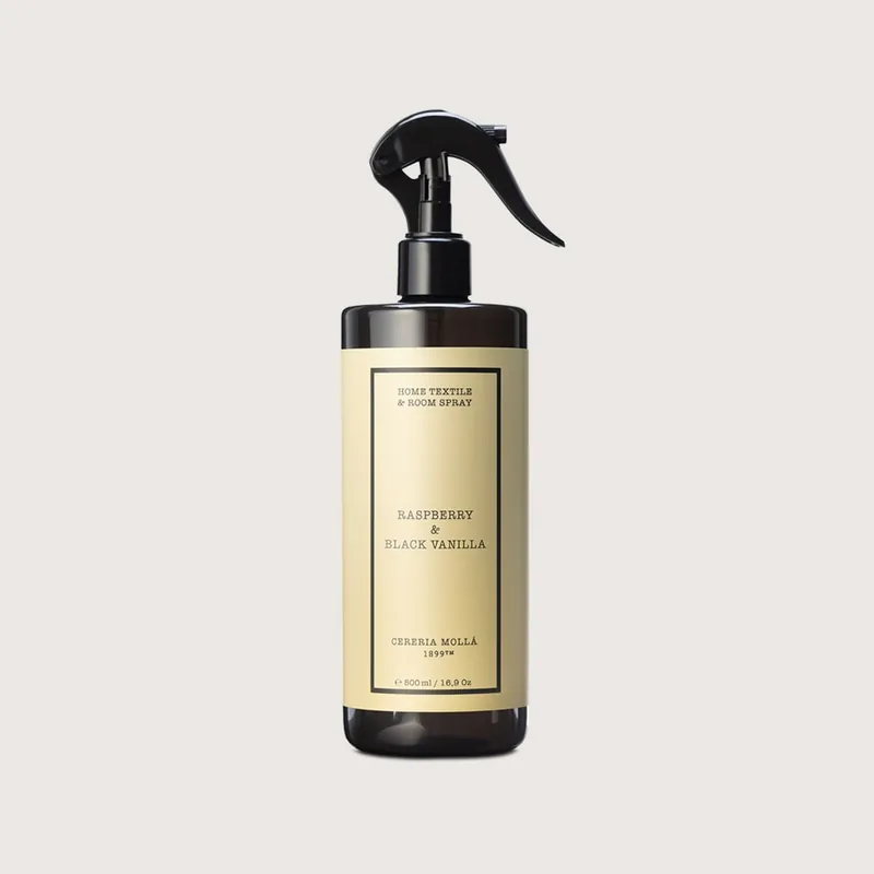 Edición Limitada Ambientador textil Cerería Mollá Raspberry & Black Vanilla (500 ml)