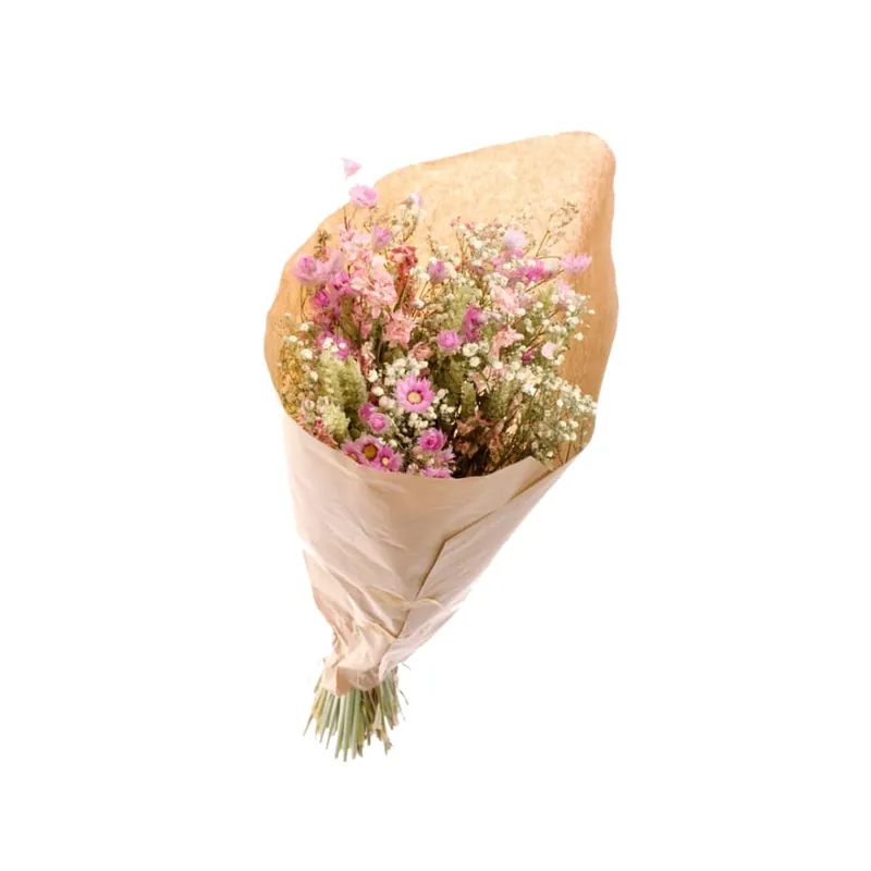 Ramo de Flores Secas Blancas y Rosas A Buen Precio