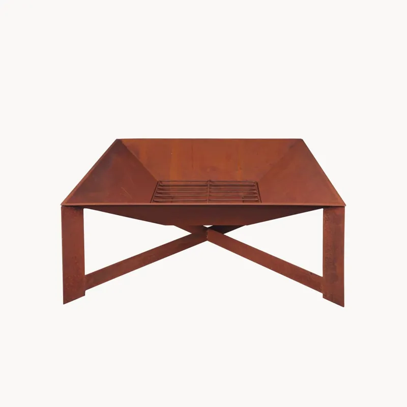 Brasero para Exterior Cuadrado de Herstera - Acero corten Oferta Especial