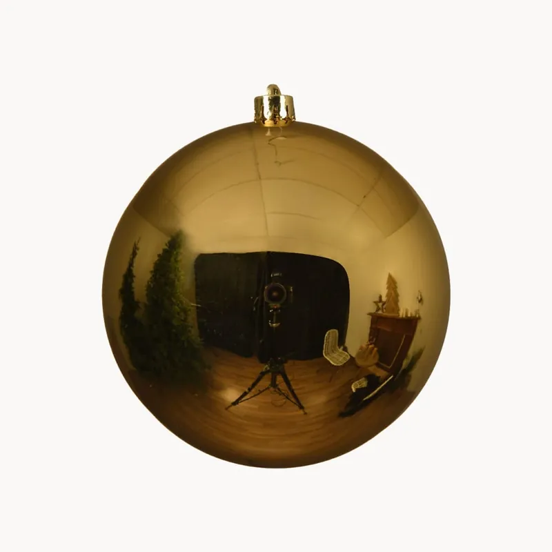 Venta Final Bola de Navidad Dorada con Brillo Ø14 cm