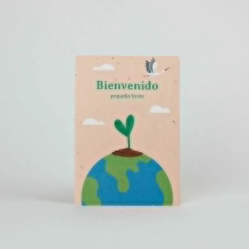 Postal Plantable "Bienvenido, pequeño brote" Resetea Exclusivo