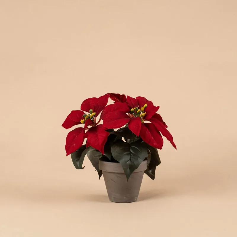 Flor de Pascua artificial roja pequeña Precio Económico