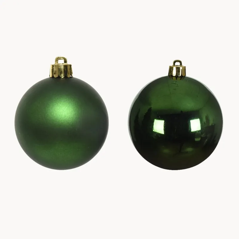 Compra Ahora Set de Bolas para Árbol de Navidad en Cristal Brillo/Mate verde (24 piezas)