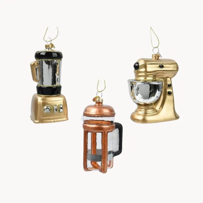 Alta Calidad Adorno Colgante Electrodoméstico Vintage con Detalles dorados