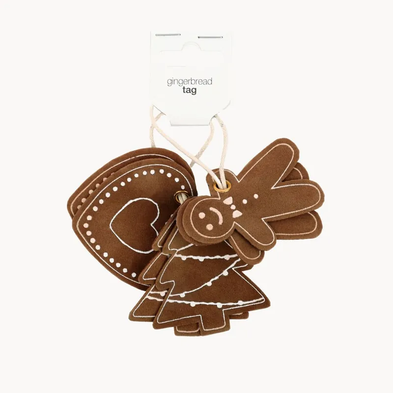 Etiquetas gingerbread (6 uds) Liquidación