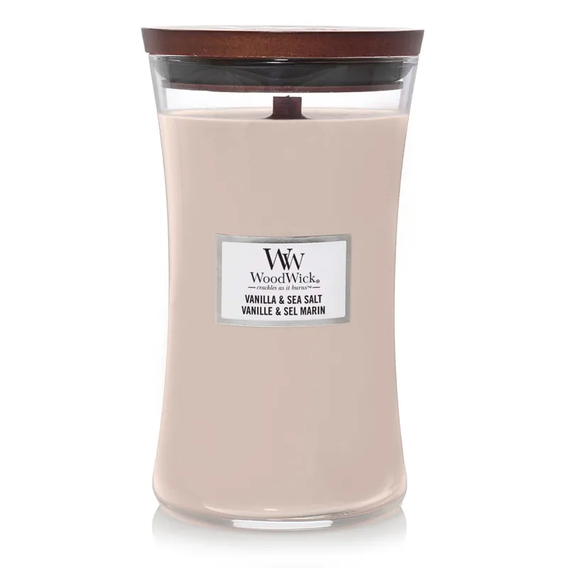 Vela perfumada WoodWick Core Vanilla & Sea Salt (Large) Mayoreo