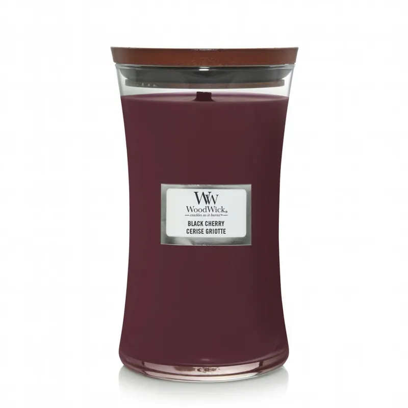 Vela perfumada WoodWick Core Black Cherry (Large) Máxima Calidad