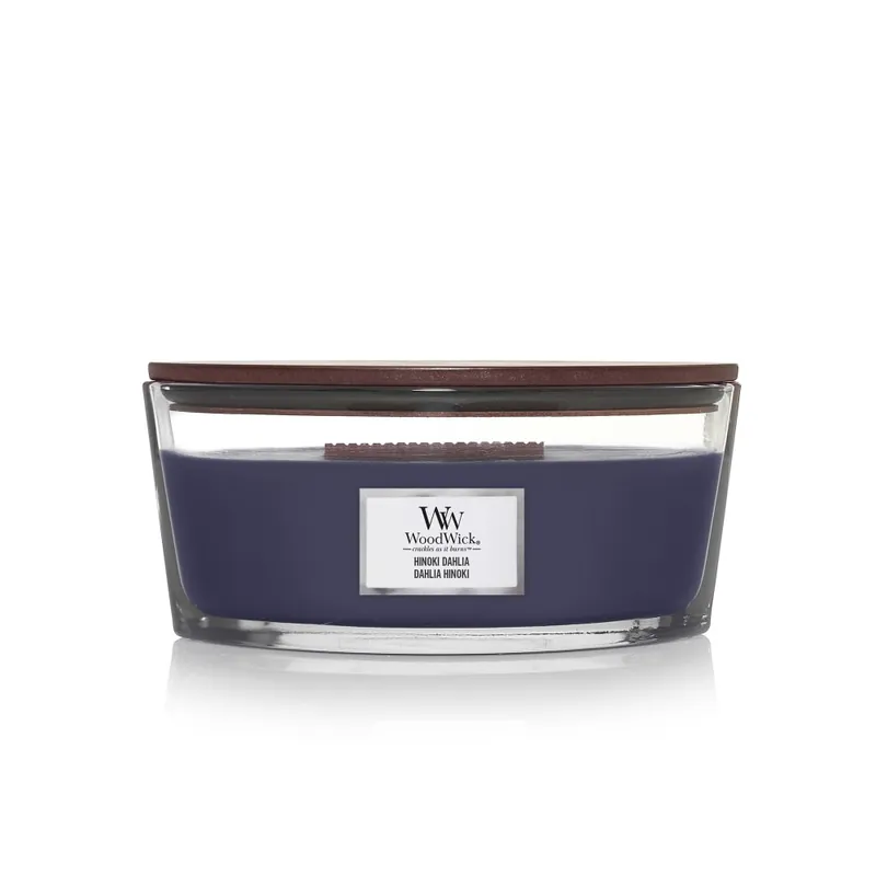 Vela perfumada WoodWick Core Hinoki Dahlia (Ellipse) Artesanal