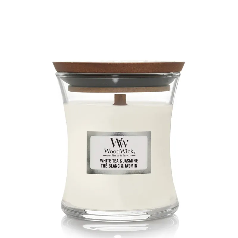 Garantía Incluida Vela perfumada WoodWick Core White Tea & Jasmine (Medium)