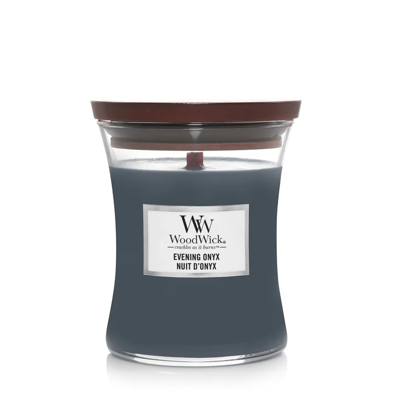 Vela perfumada WoodWick Core Evening Onyx (Medium) Ordena Ya