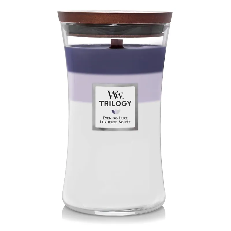 Vela perfumada WoodWick Trilogy Evening Luxe (Large) Precio Bajo