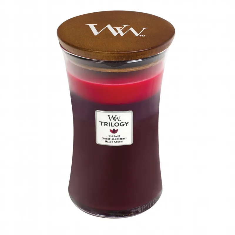Imprescindible (Must-Have) Vela perfumada WoodWick Trilogy Sun Ripened Berries (Large)
