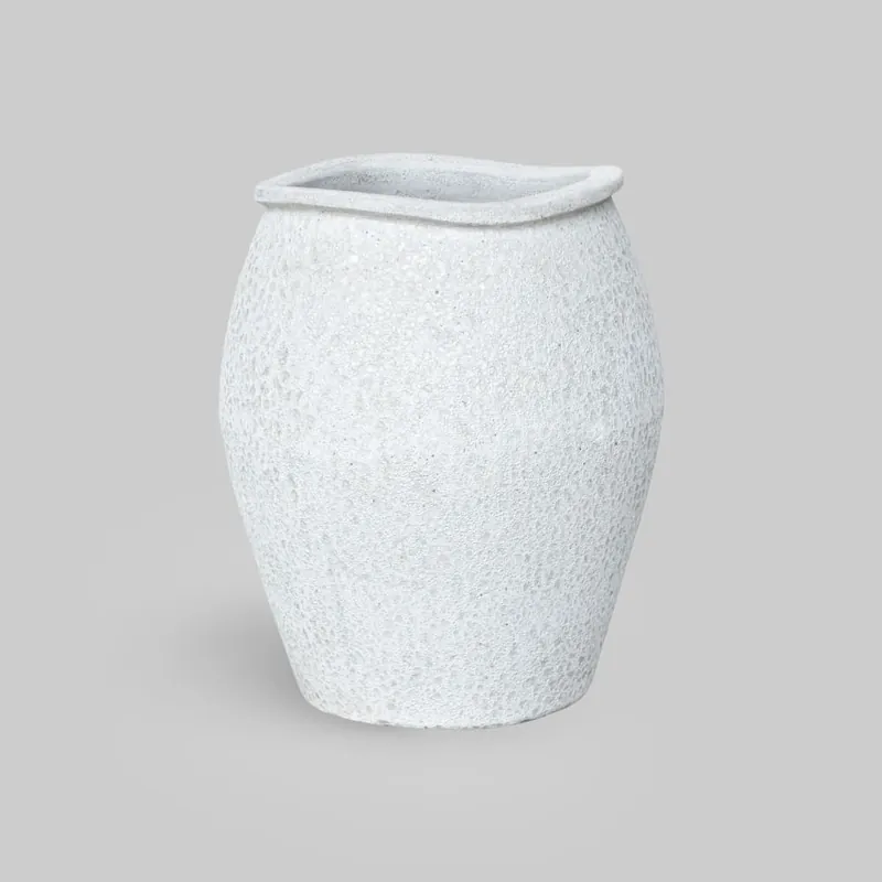 Solo Por Tiempo Limitado Maceta Fronda Angkor blanco (Tinaja Khalan)