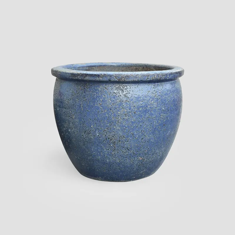 Maceta Fronda de gres Ironstone azul bucólico (Campana) Bestseller