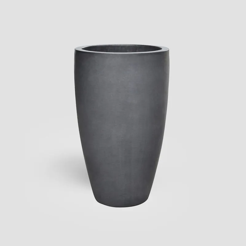 Oferta De Temporada Maceta Fronda esmaltada Glazed negro mate (Campana alta)