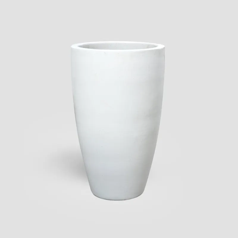 Promoción Exclusiva Maceta Fronda esmaltada Glazed blanco (Campana alta)