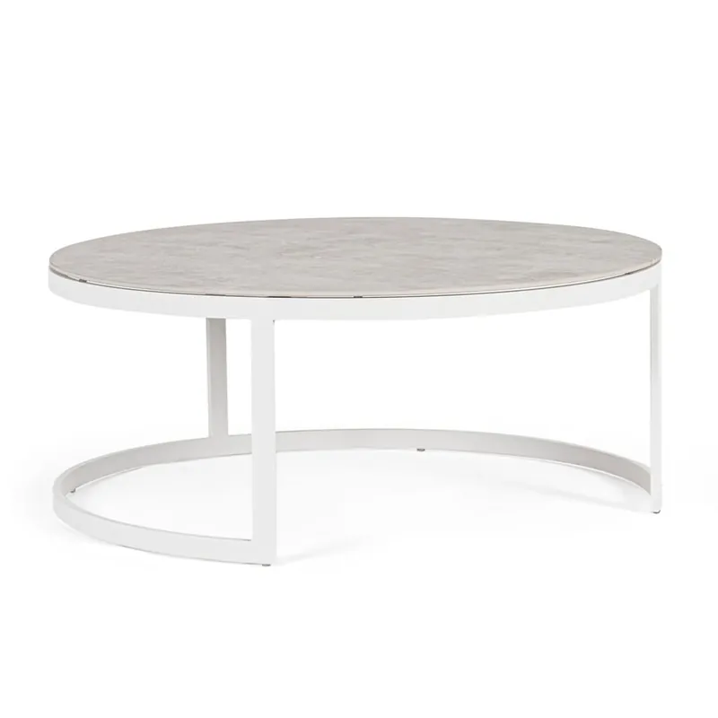 Solo Hoy Mesa de centro para jardín Bizzotto TALUNAS blanca
