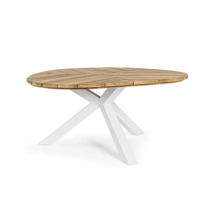 Tendencia Mesa de comedor exterior Bizzotto PALMDALE blanca
